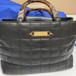 liz claiborne leather handbag plastic handle